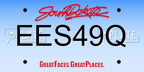 EES49Q South Dakota License Plate