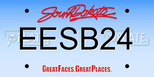 EESB24 South Dakota License Plate