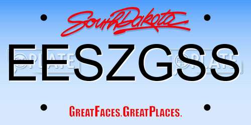 EESZGSS South Dakota License Plate