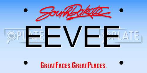 EEVEE South Dakota License Plate