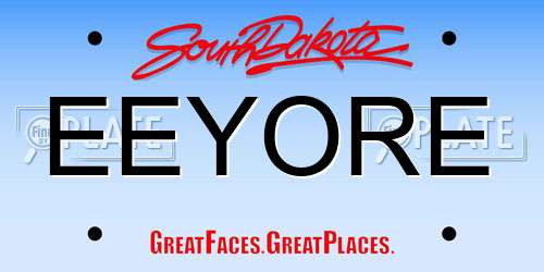 EEYORE South Dakota License Plate