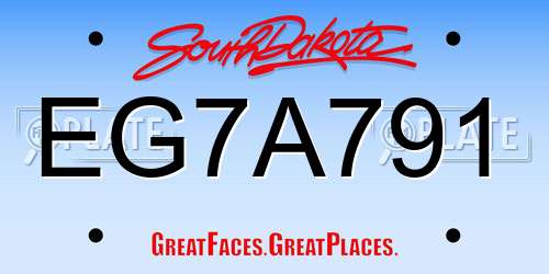 EG7A791 South Dakota License Plate