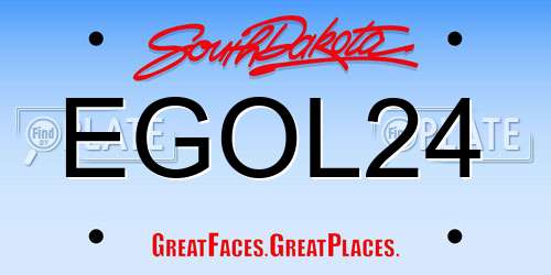 EGOL24 South Dakota License Plate