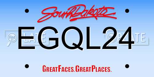 EGQL24 South Dakota License Plate