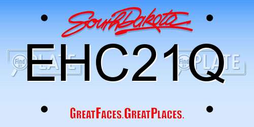 EHC21Q South Dakota License Plate