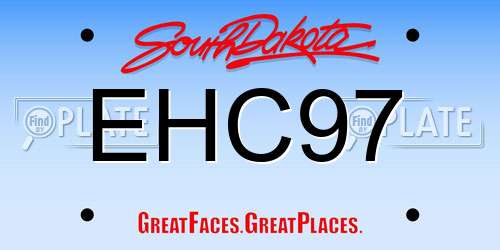 EHC97 South Dakota License Plate