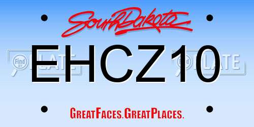 EHCZ10 South Dakota License Plate