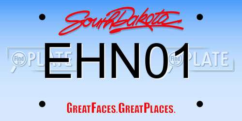 EHN01 South Dakota License Plate