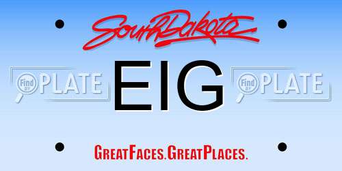 EIG South Dakota License Plate