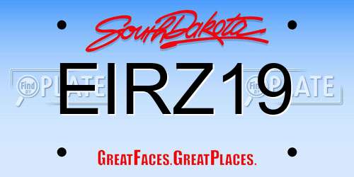 EIRZ19 South Dakota License Plate