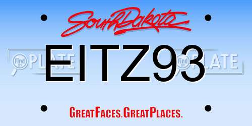EITZ93 South Dakota License Plate