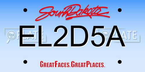 EL2D5A South Dakota License Plate