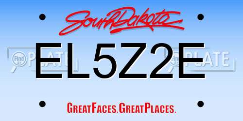 EL5Z2E South Dakota License Plate