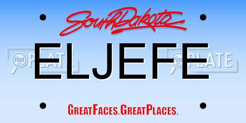 ELJEFE South Dakota License Plate