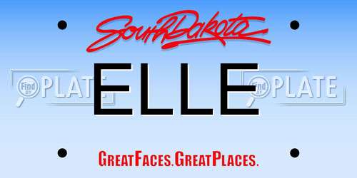 ELLE South Dakota License Plate