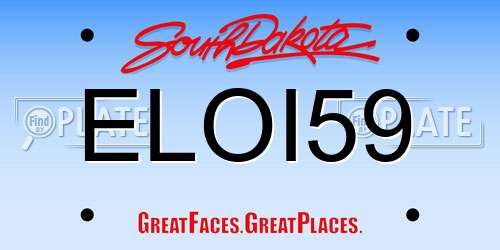 ELOI59 South Dakota License Plate