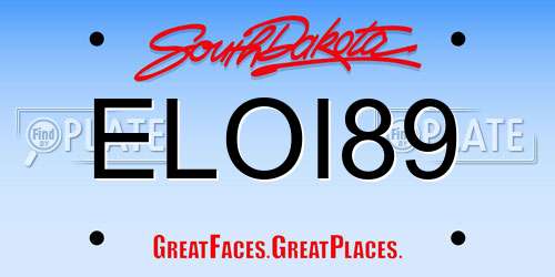 ELOI89 South Dakota License Plate