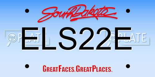 ELS22E South Dakota License Plate