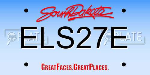 ELS27E South Dakota License Plate