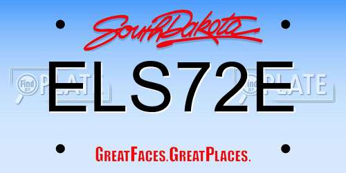ELS72E South Dakota License Plate