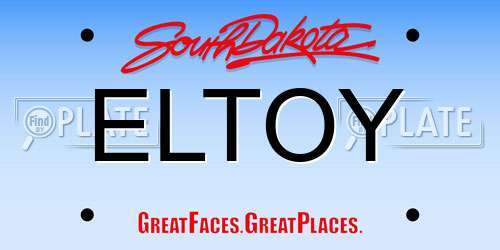 ELTOY South Dakota License Plate