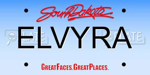 ELVYRA South Dakota License Plate