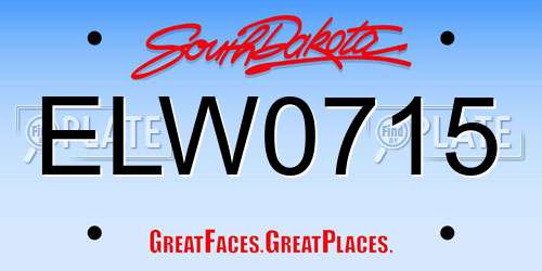 ELW0715 South Dakota License Plate