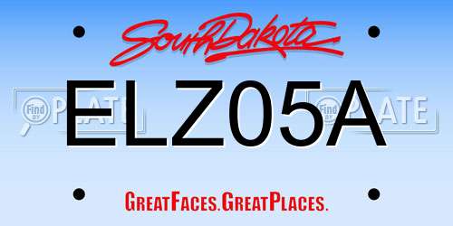 ELZ05A South Dakota License Plate