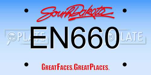 EN660 South Dakota License Plate