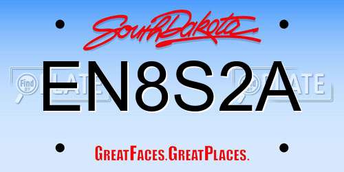 EN8S2A South Dakota License Plate