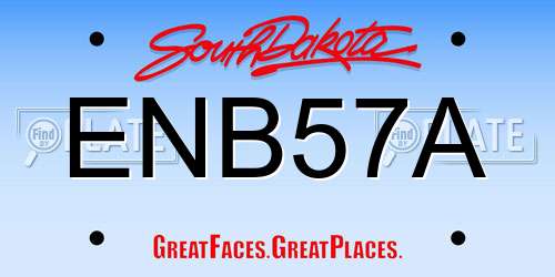 ENB57A South Dakota License Plate