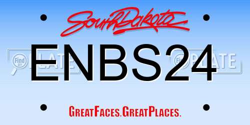 ENBS24 South Dakota License Plate