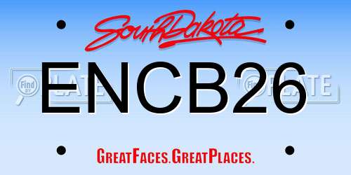 ENCB26 South Dakota License Plate