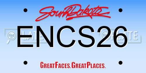 ENCS26 South Dakota License Plate