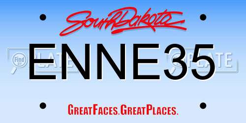 ENNE35 South Dakota License Plate