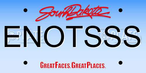 ENOTSSS South Dakota License Plate
