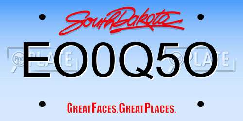 EO0Q5O South Dakota License Plate