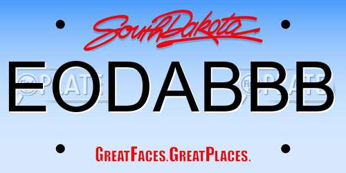 EODABBB South Dakota License Plate