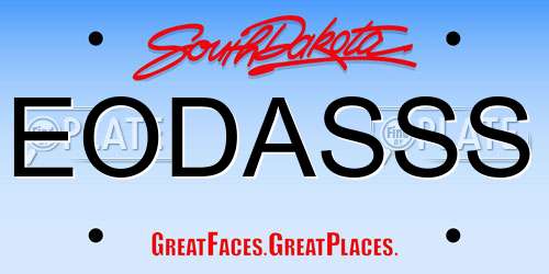 EODASSS South Dakota License Plate