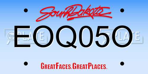 EOQ05O South Dakota License Plate