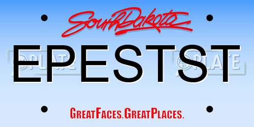 EPESTST South Dakota License Plate