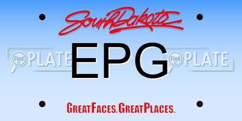 EPG South Dakota License Plate