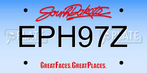 EPH97Z South Dakota License Plate