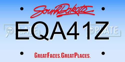 EQA41Z South Dakota License Plate