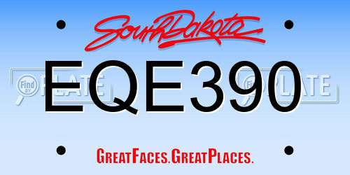 EQE390 South Dakota License Plate