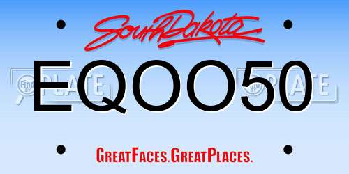 EQOO50 South Dakota License Plate