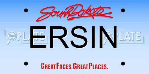 ERSIN South Dakota License Plate
