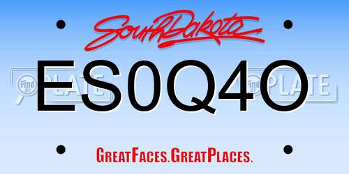 ES0Q4O South Dakota License Plate