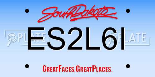 ES2L6I South Dakota License Plate
