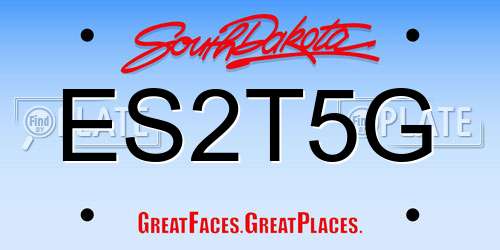 ES2T5G South Dakota License Plate